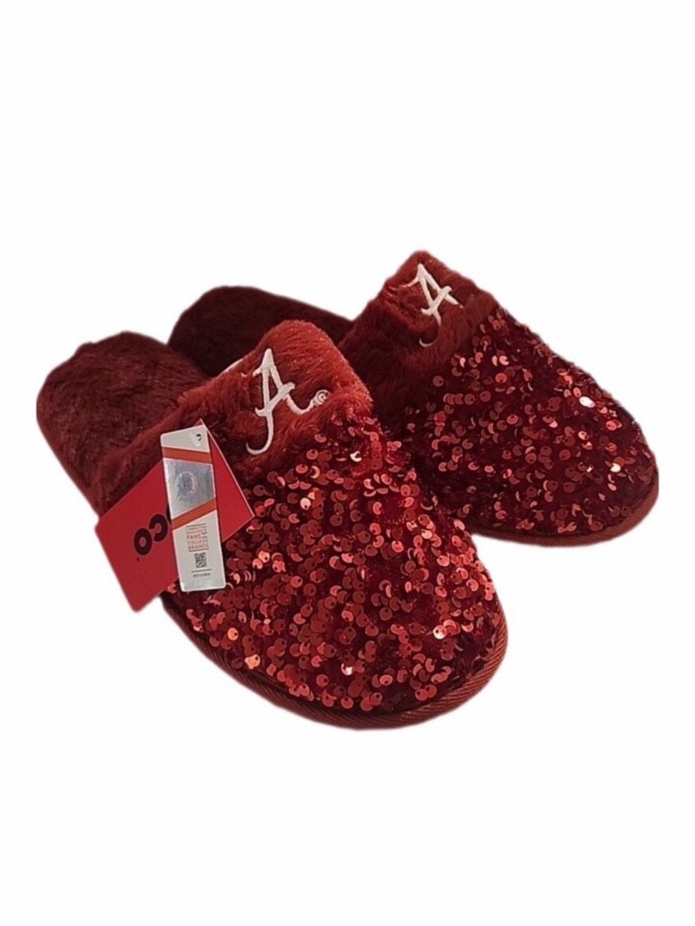 Alabama Crimson Tide NCAA Sequined Slippers by FOCO Size Women’s 5 - 6 NIB